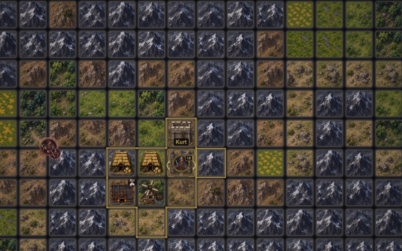 A Highland lord's keep, farms and mill among the mountains in SiegeMarch